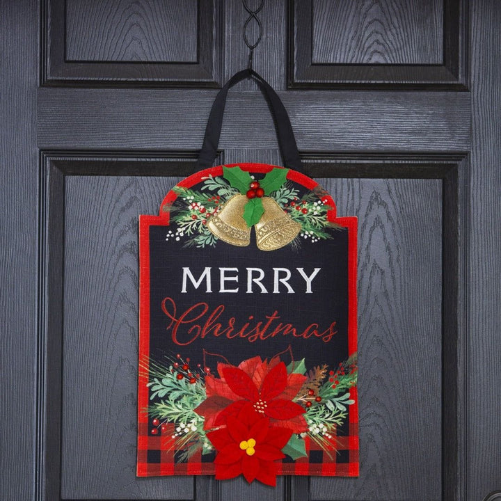 Christmas Joy Door Decoration Hanger Burlap 2DHB2318 Heartland Flags