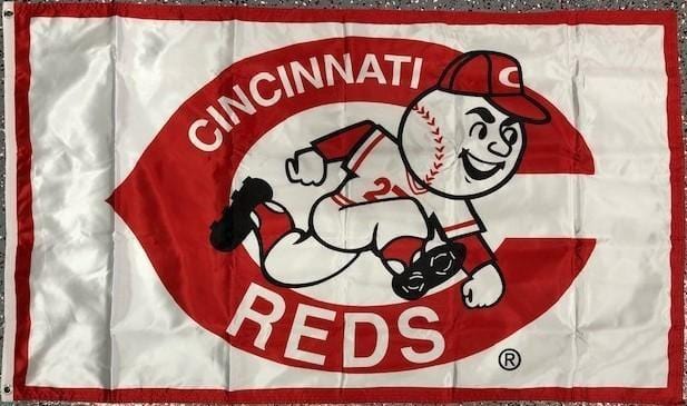 Cincinnati Reds Flag 3x5 Vintage Logo Single Sided or 2 Sided