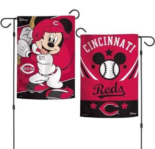 Cincinnati Reds Garden Flag 2 Sided Baseball Mickey Mouse 89163118 Heartland Flags