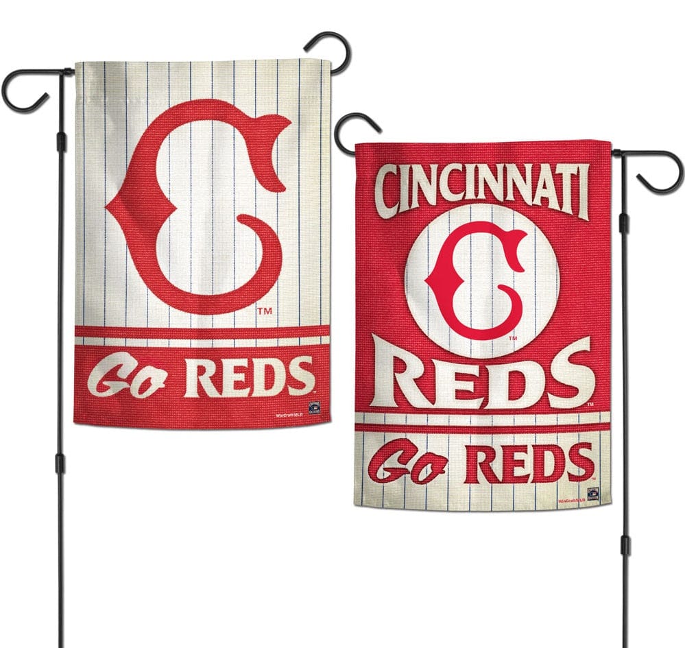 Cincinnati Reds Garden Flag 2 Sided Throwback Logo 55329322 Heartland Flags