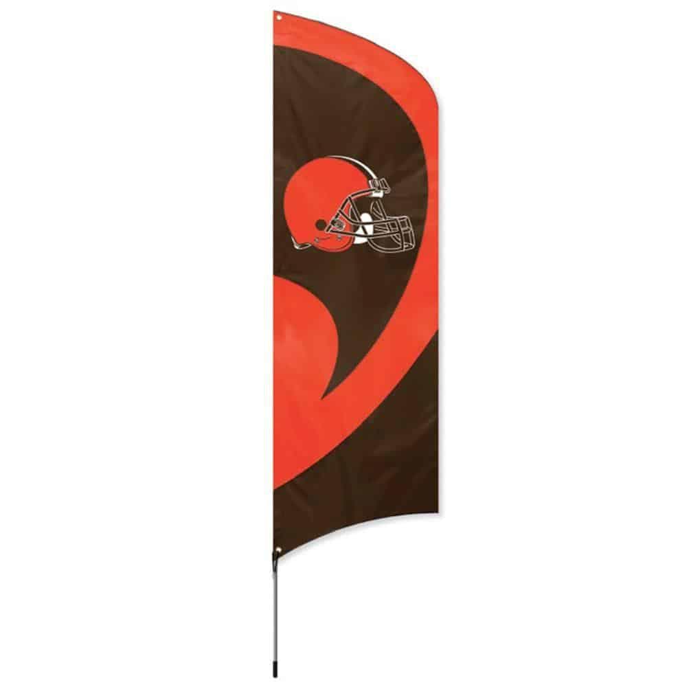 Cleveland Browns Tall Team Feather Flag with Flagpole TTBR Heartland Flags