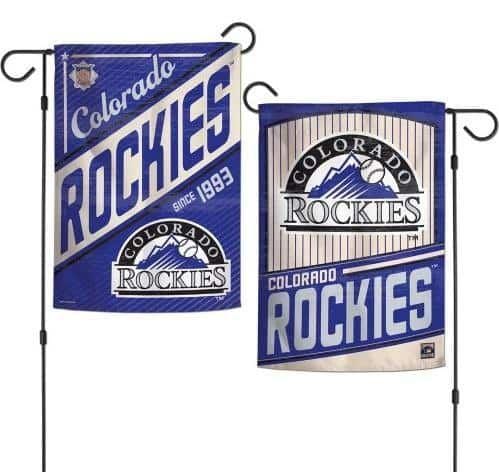 Colorado Rockies Garden Flag 2 Sided Classic Logo Pinstripe 05971319 Heartland Flags