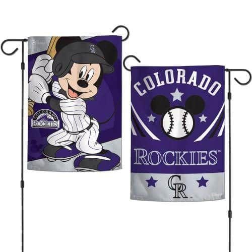 Colorado Rockies Garden Flag 2 Sided Mickey Mouse Disney 89192118 Heartland Flags