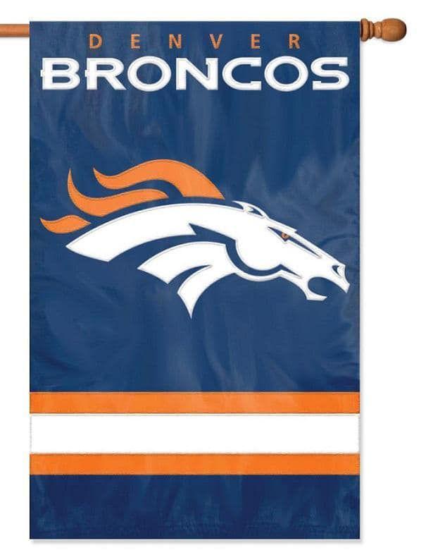 Denver Broncos Flag 2 Sided Applique House Banner AFDB Heartland Flags