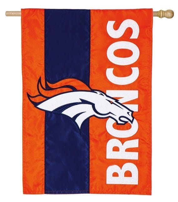 Denver Broncos Flag 2 Sided Embellished Applique Banner 15SF3809 Heartland Flags