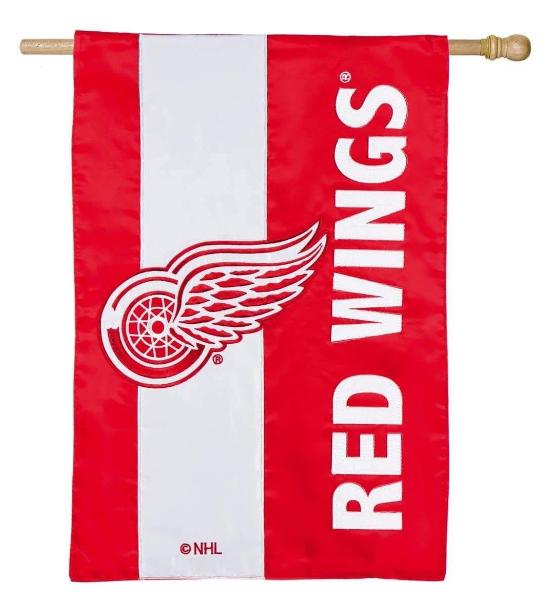 Detroit Red Wings Banner 2 Sided Embellished Applique House Flag 15SF4359 Heartland Flags