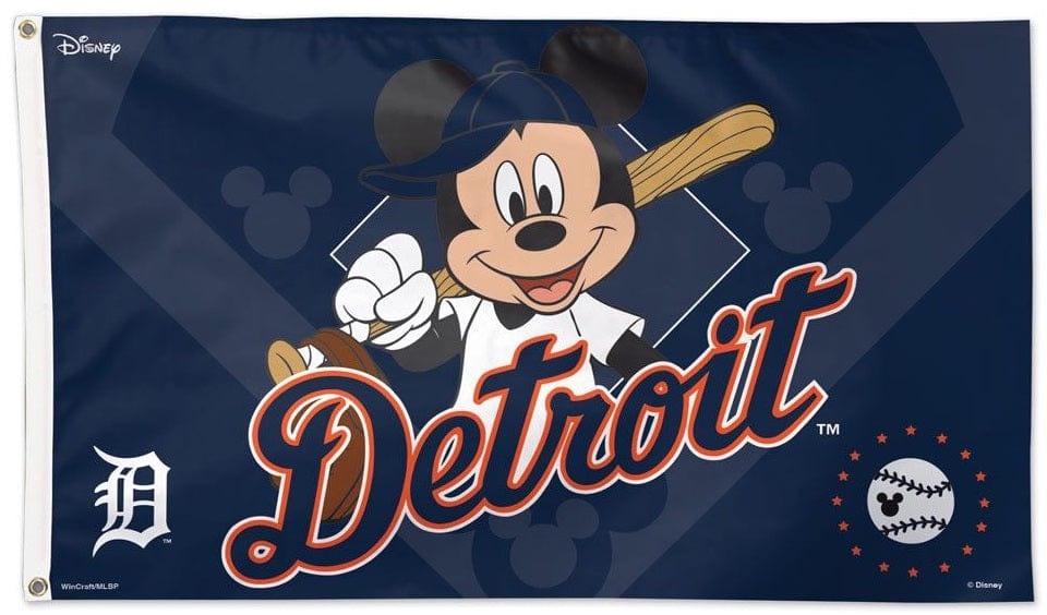 Detroit Tigers Flag 3x5 Mickey Mouse Baseball 76701118 Heartland Flags