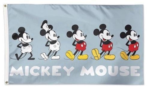 Disney Mickey Mouse Flag 3x5 Evolution of Mickey 94600118 Heartland Flags