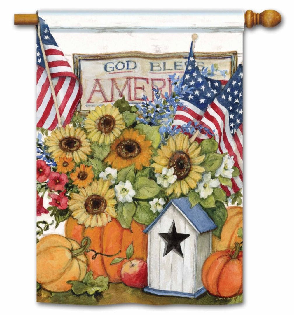 Fall Flags Decorative House Banner Patriotic 96915 Heartland Flags