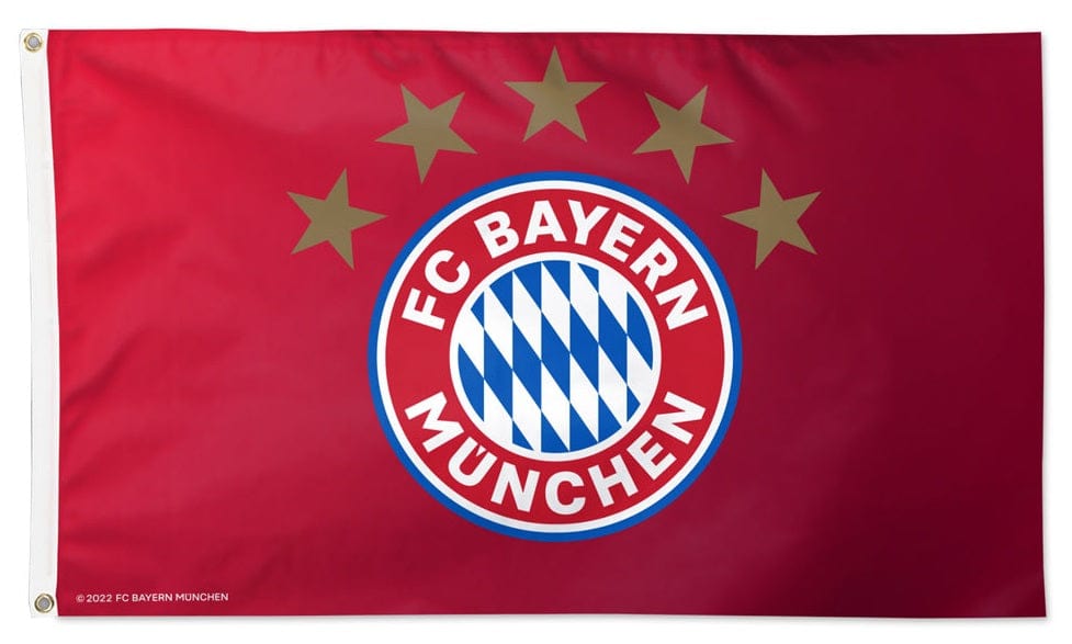 FC Bayern München Flag with grommets, 100 x 150 flag logo approx