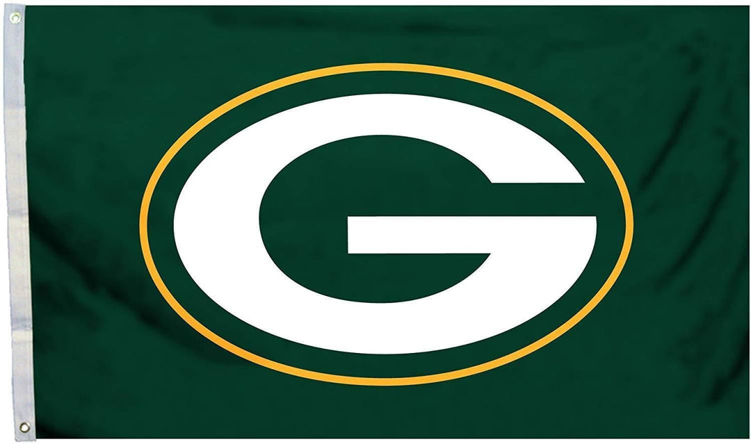 Green Bay Packers Flag 2 Sided Logo Green 890594 Heartland Flags
