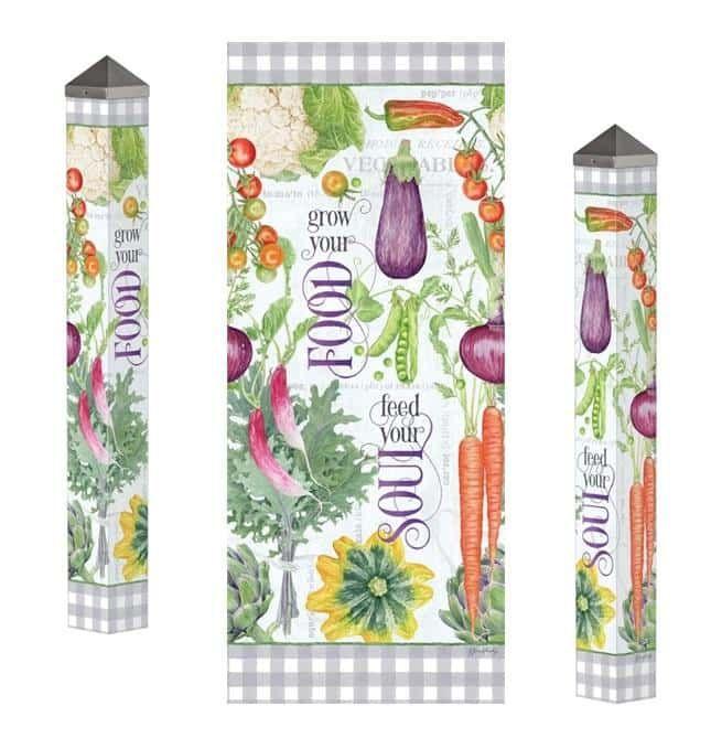 Grow Your Food Art Pole Feed Your Soul 40 Inches Tall PL1226 Heartland Flags
