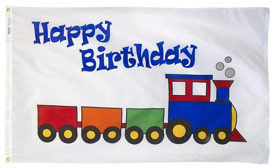 Happy Birthday Train 3x5 Celebration Flag 3281 Heartland Flags