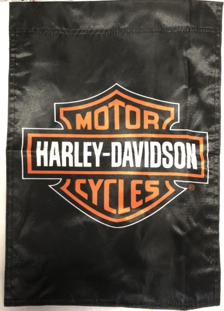 Harley Davidson Black Garden Flag 2 Sided Logo 822109 Heartland Flags