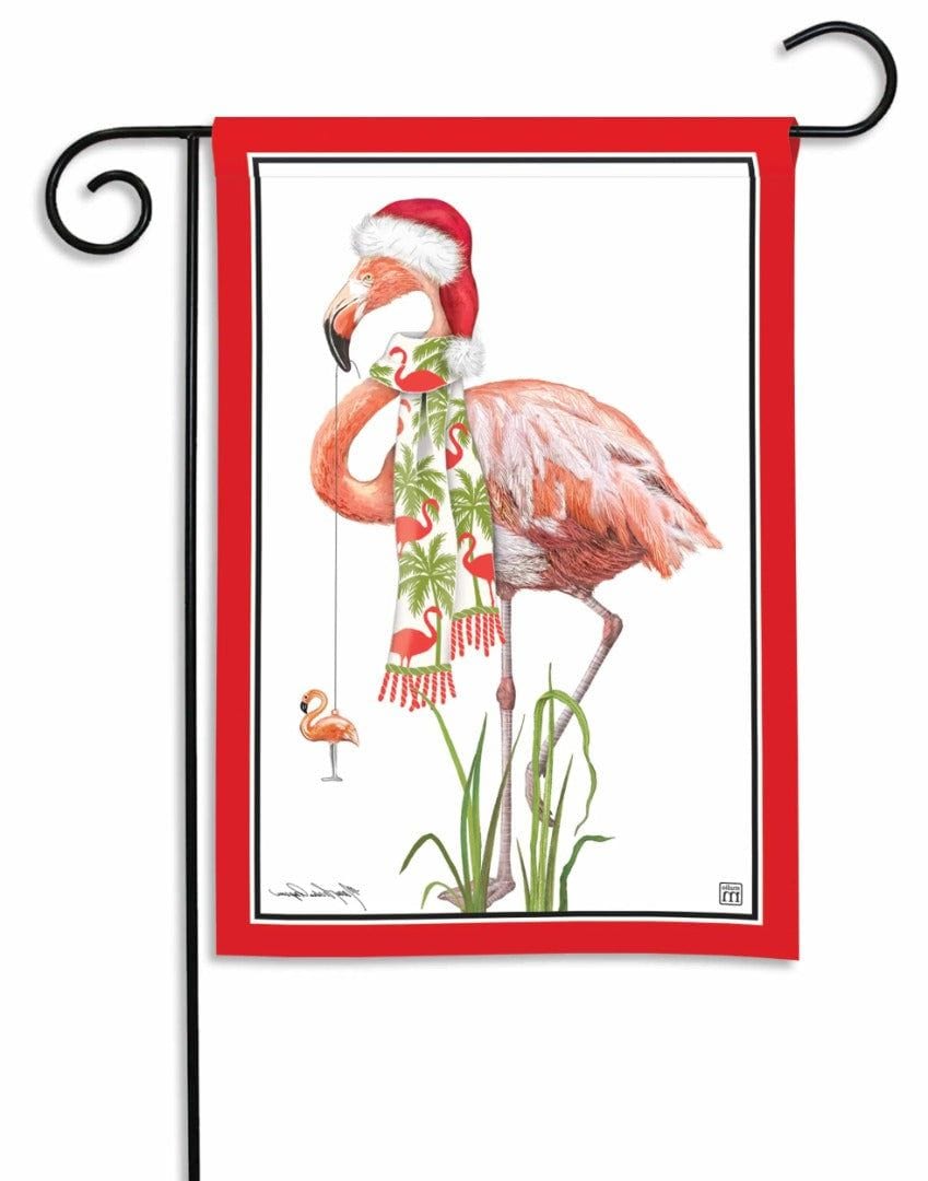 Ho Ho Flamingo Christmas Garden Flag 2 Sided 36892 Heartland Flags