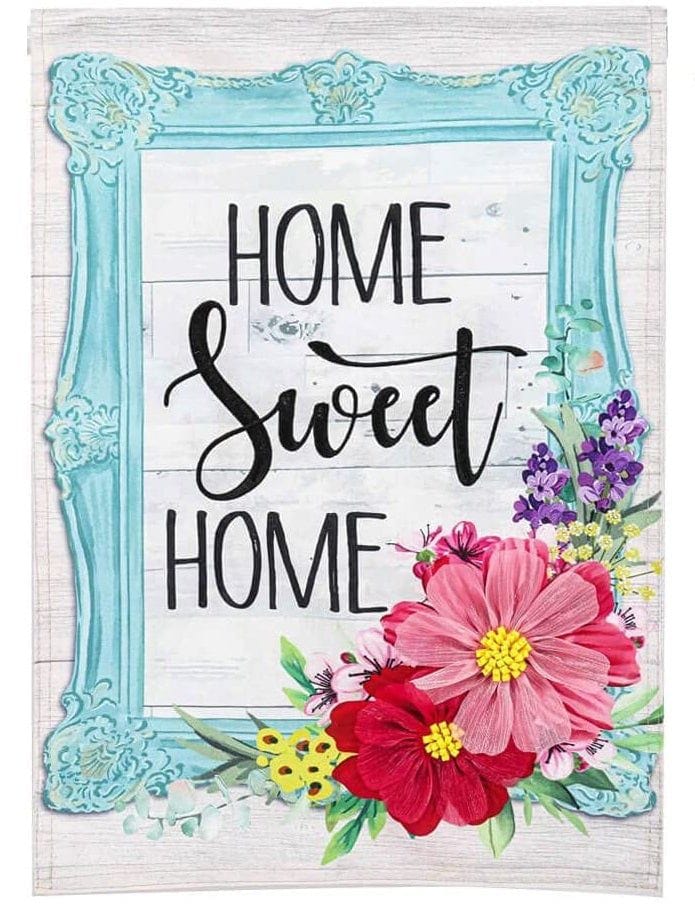 Home Sweet Home Frame Flag 2 Sided House Banner 13L10184 Heartland Flags