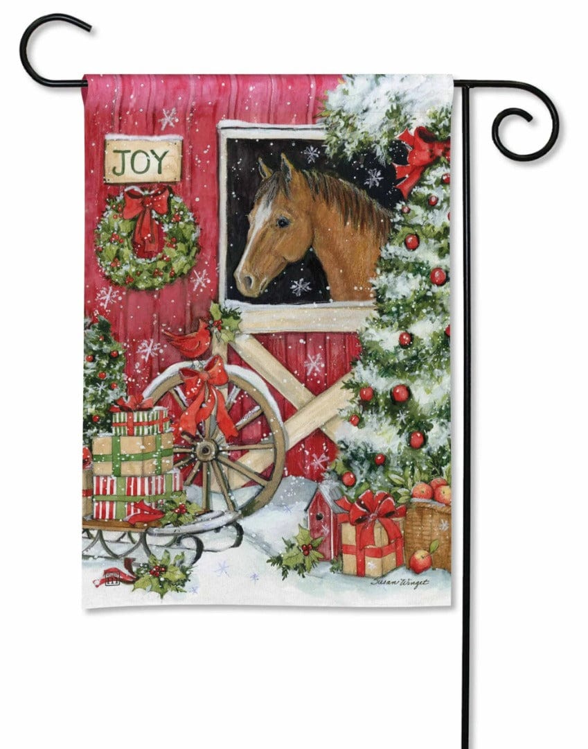 Horse For Christmas Garden Flag 36910 Heartland Flags