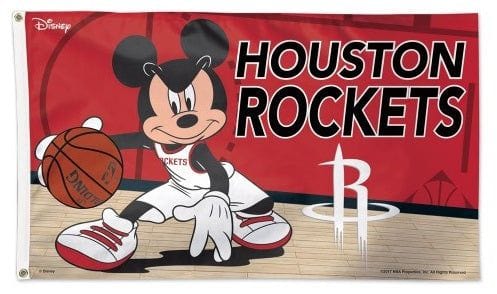 Houston Rockets Flag 3x5 Mickey Mouse Disney 99068118 Heartland Flags