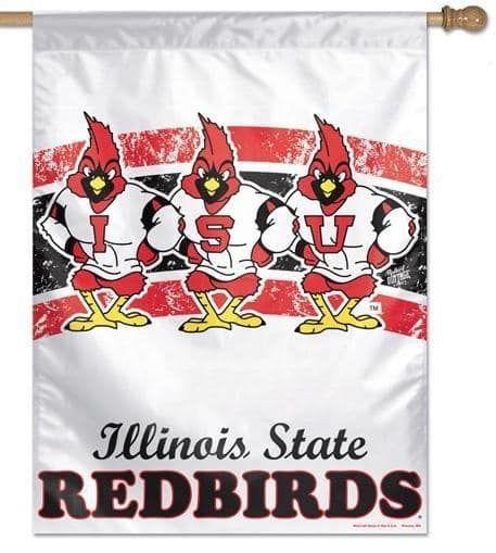 Illinois State Redbirds Flag Vertical House Banner Heartlandflags 1874