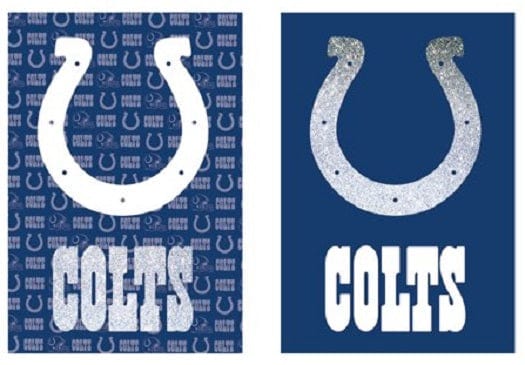 Indianapolis Colts Flag 2 Sided Glitter House Banner 13S3813BL Heartland Flags