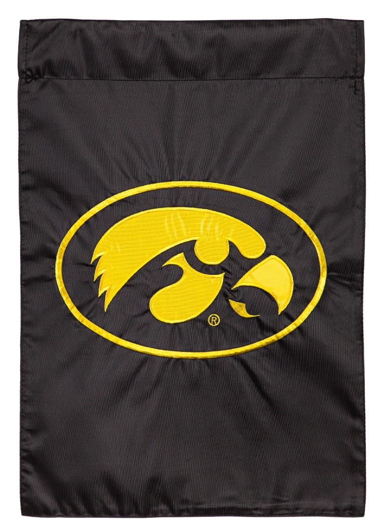 Iowa Hawkeyes Garden Flag 2 Sided Applique Logo 16A980 Heartland Flags