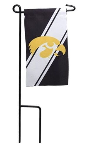 Iowa Hawkeyes Mini Garden Flag with Stand Cemetery Plant P409980 Heartland Flags