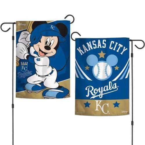 Kansas City Royals 2 Sided Garden Flag Mickey Mouse 89219118 Heartland Flags