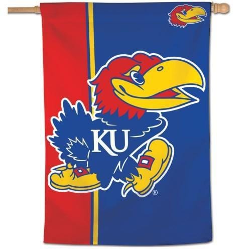 Kansas Jayhawks Flag Striped House Banner 00613118 Heartland Flags