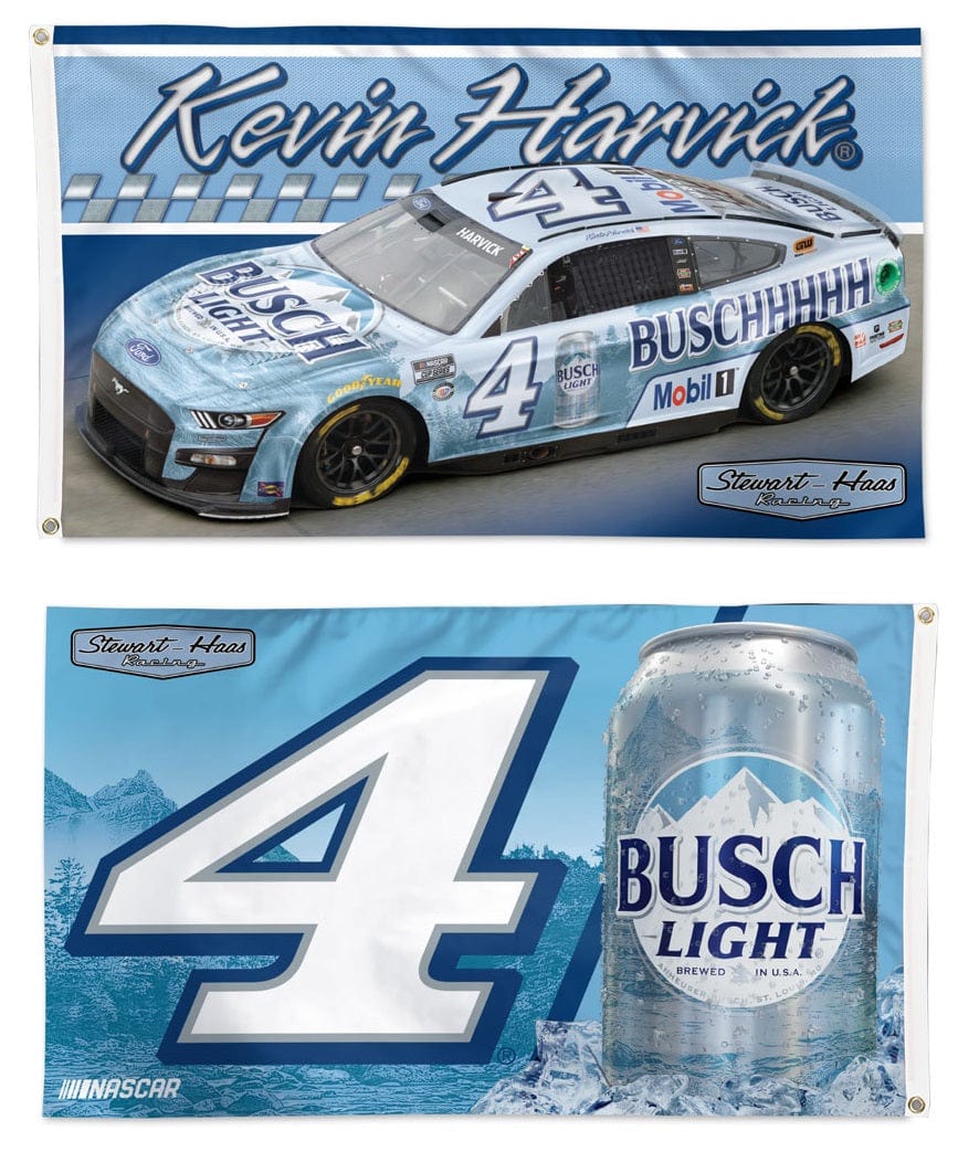 Kevin Harvick Flag 3x5 Busch Light Car 2 Sided 2023 06880023 Heartland Flags