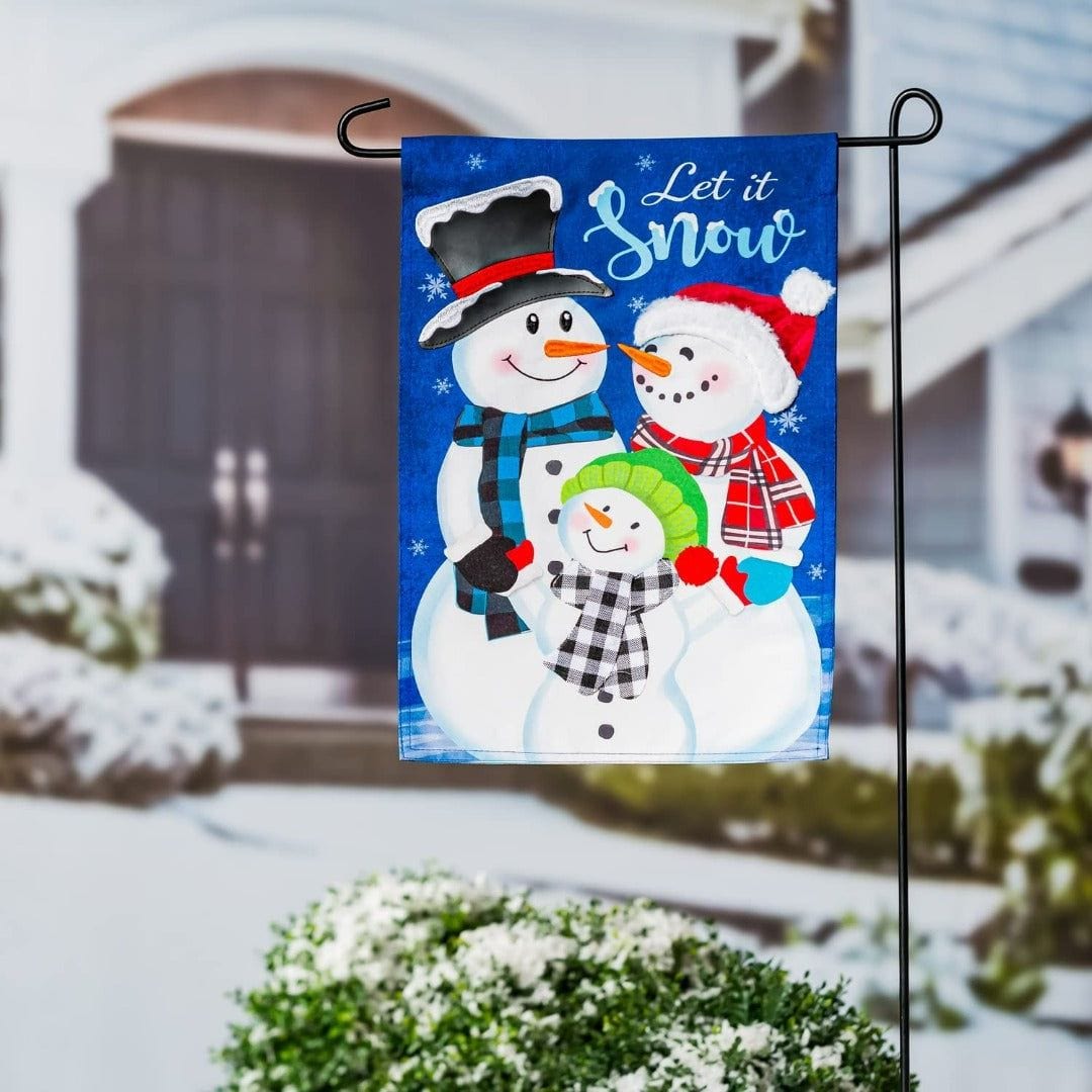 Let It Snow Family Garden Flag 2 Sided Decorative Winter 14L10582 Heartland Flags