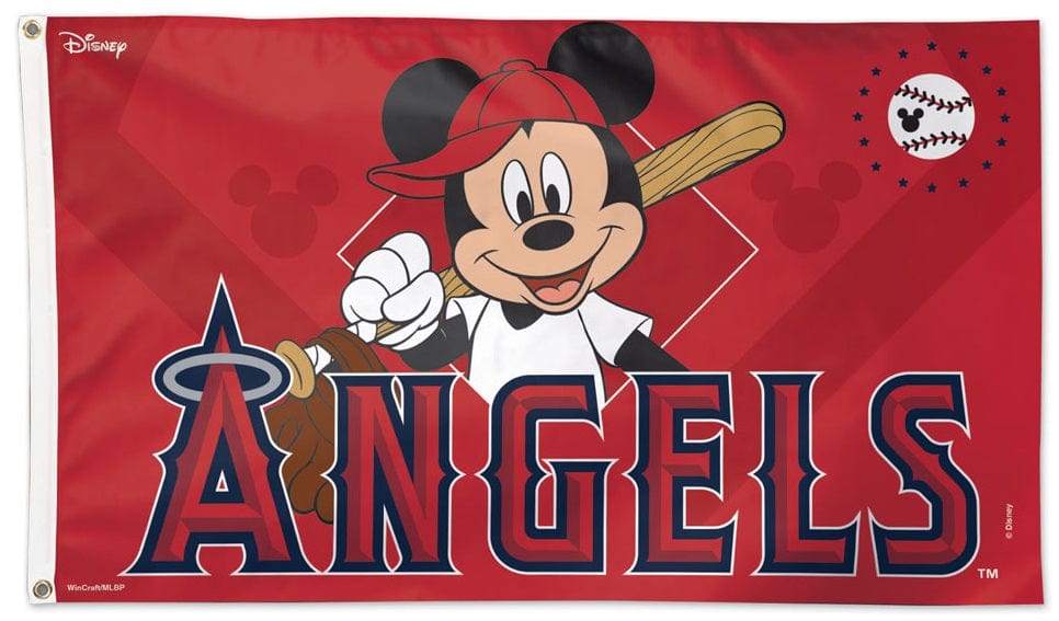 WinCraft Atlanta Braves MLB Mickey Mouse Baseball House Flag