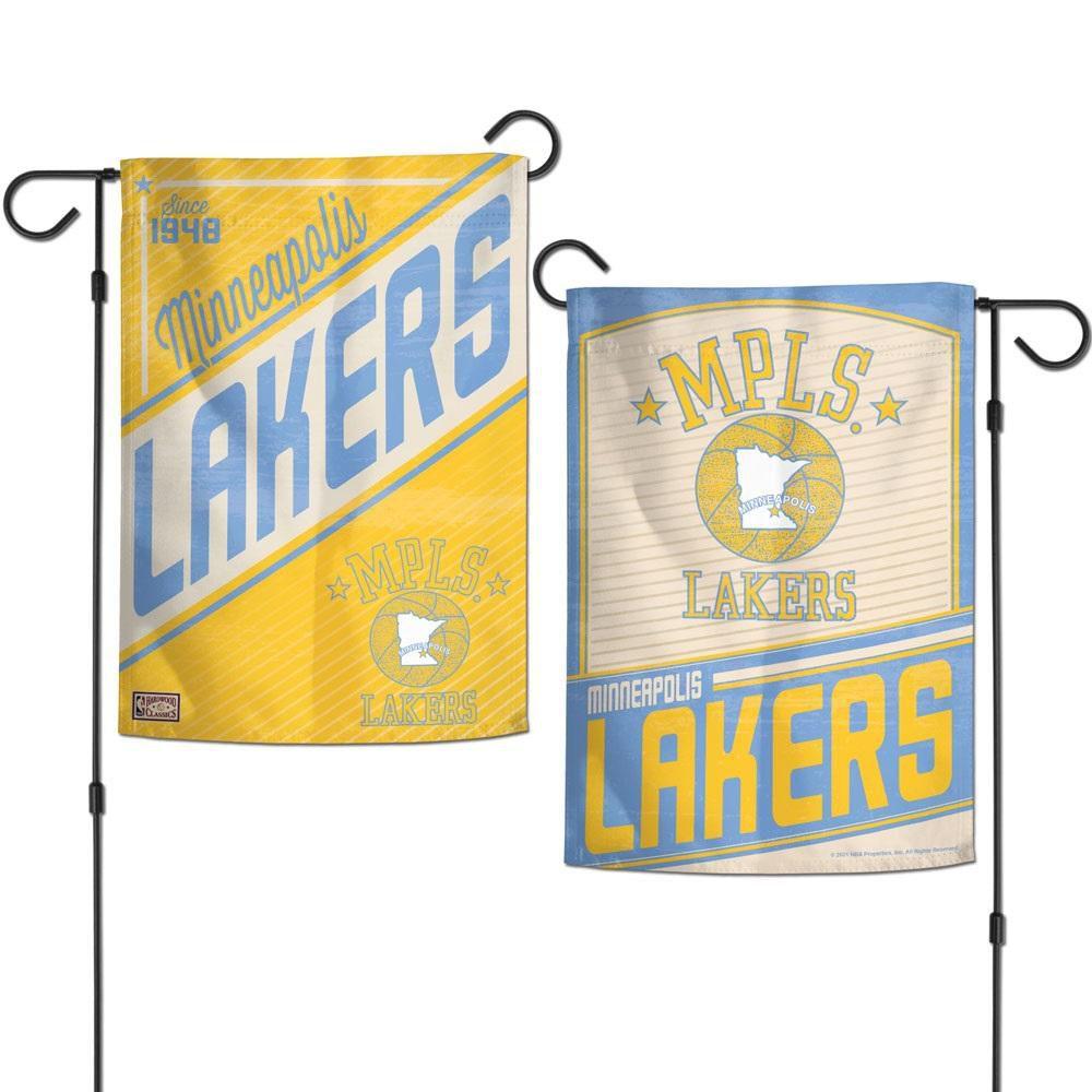 Los Angeles Lakers Garden Flag 2 Sided Retro Minneapolis 43001321 Heartland Flags