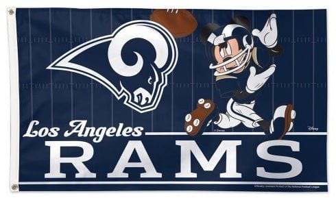 Los Angeles Rams Flag 3x5 Football Mickey Mouse Disney 71611117 Heartland Flags
