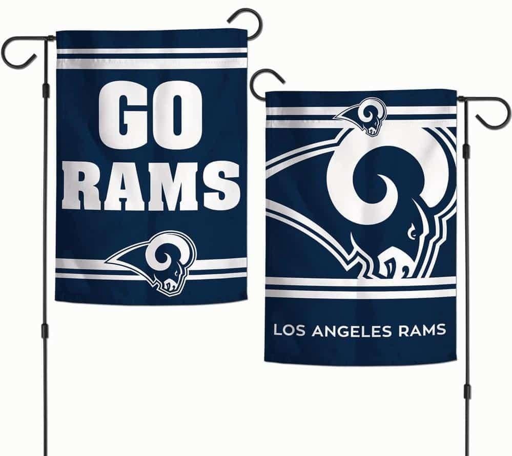 Los Angeles Rams Garden Flag 2 Sided Go Rams Slogan 75972118 Heartland Flags
