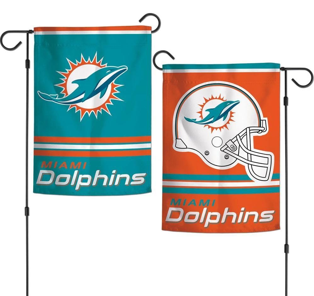 Miami Dolphins Garden Flag 2 Sided Helmet Logo 08372018 Heartland Flags