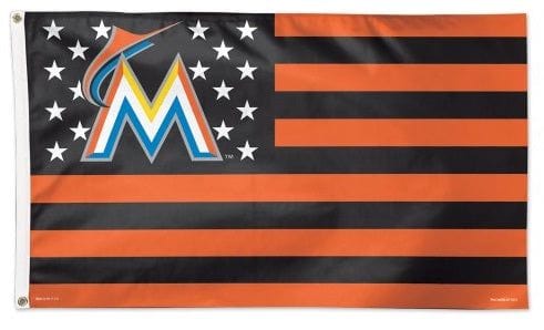 Miami Marlins Flag 3x5 Stars  and  Stripes Americana Throwback 02712115 Heartland Flags