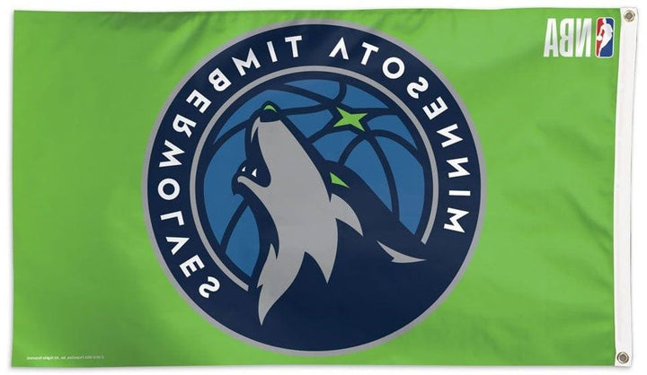 Minnesota Timberwolves Flag 3x5 Green Logo 26193218 Heartland Flags