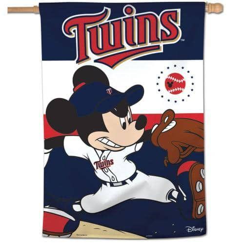Minnesota Twins Flag Mickey Mouse Baseball House Banner 88234118 Heartland Flags