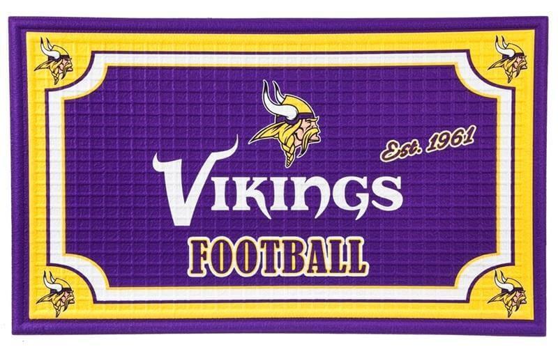 Minnesota Vikings Doormat Embossed 41EM3817 Heartland Flags
