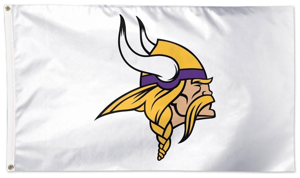 Minnesota Vikings Flag 3x5 Logo White 2 Sided 33052321 Heartland Flags