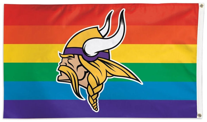 Minnesota Vikings Flag 3x5 Pride Rainbow 32538321 Heartland Flags
