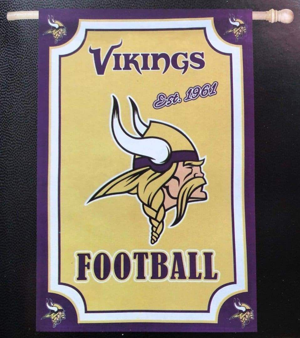 Minnesota Vikings Football Flag 2 Sided House Banner Z13S3817BL Heartland Flags
