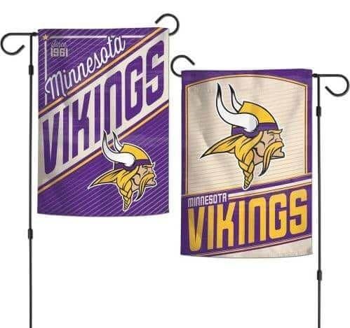 Minnesota Vikings Garden Flag 2 Sided Retro Classic Logo 08169319 Heartland Flags