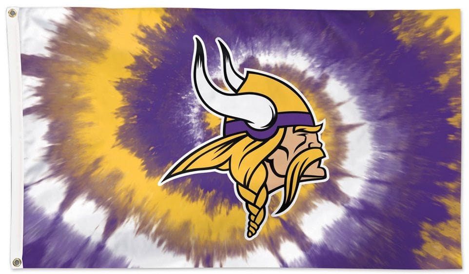 Minnesota Vikings Tie Dye Flag 3x5 Logo NFL