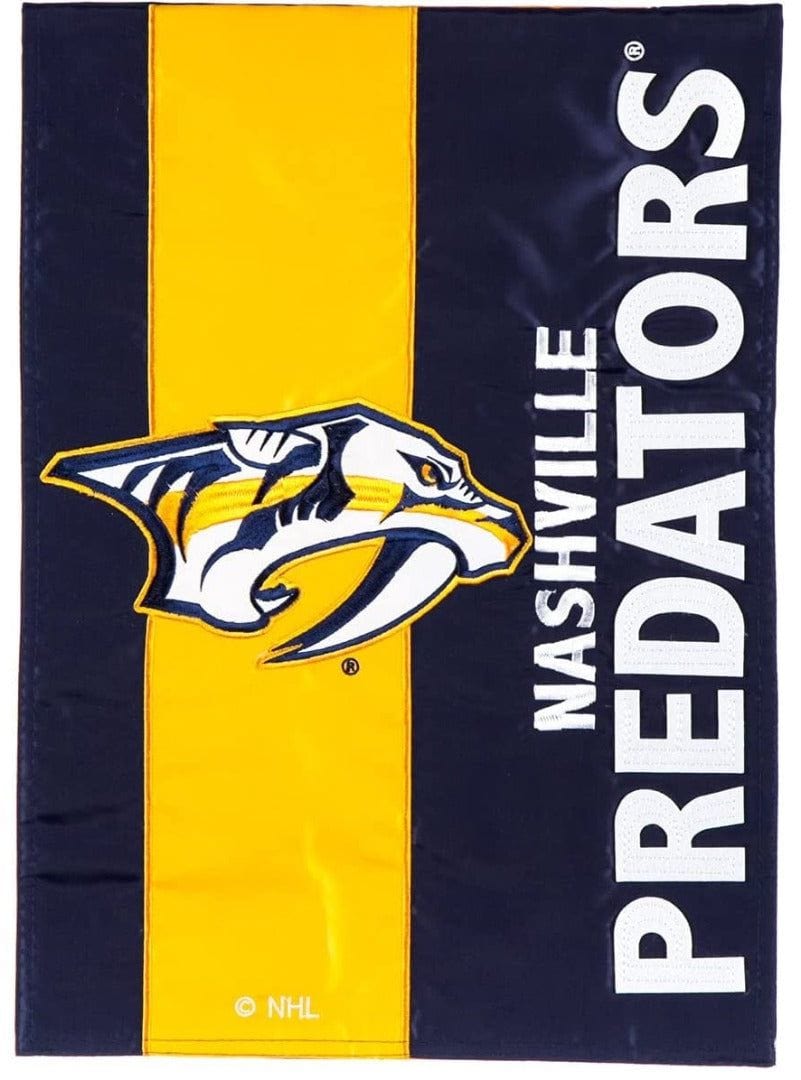 Nashville Predators Garden Flag 2 Sided Embellished Applique 16SF4365 Heartland Flags