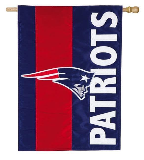 New England Patriots Banner 2 Sided Embellished NFL Applique House Flag 15SF3818 Heartland Flags