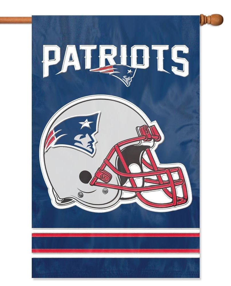 New England Patriots Flag 2 sided Applique House Banner Helmet AFNE Heartland Flags