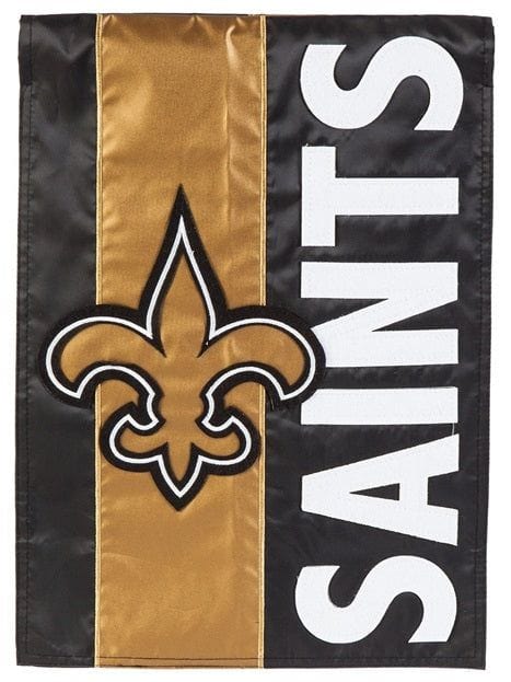 New Orleans Saints Garden Flag 2 Sided Applique 16SF3819 Heartland Flags
