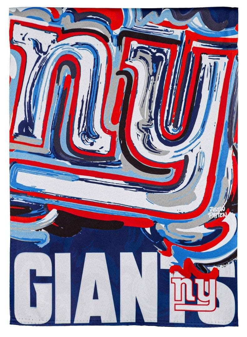 New York Giants Garden Flag 2 Sided Justin Patten Logo 14S3820JPAL Heartland Flags