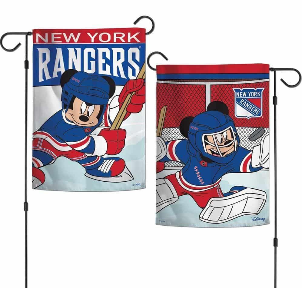 New York Rangers Garden Flag 2 Sided Mickey Mouse Hockey 25922320 Heartland Flags